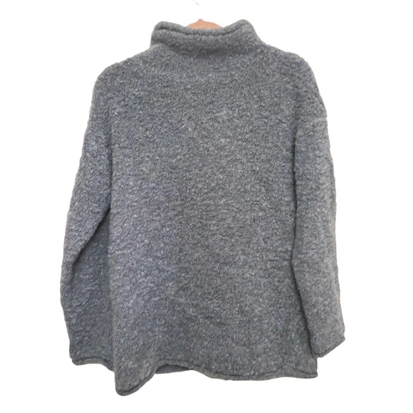 J Jill Wool Sweater Small Womens Blue Mohair Mock Turtle Neck Long Sleeve Thick - Picture 2 of 9